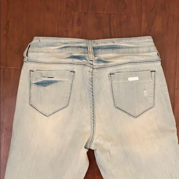 Guess Super Skinny Acid Wash Distressed Jeans - Picture 5 of 8